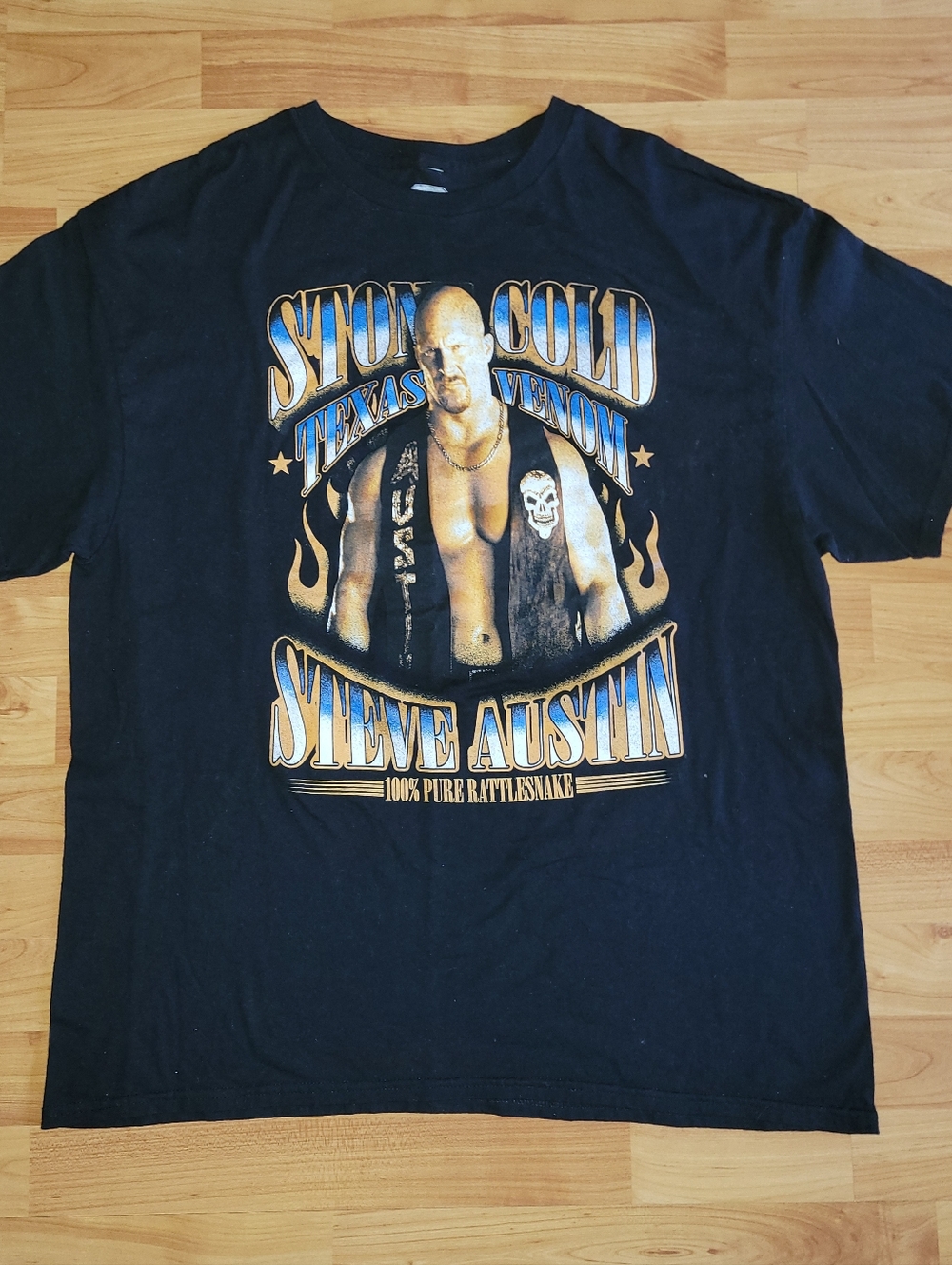 WWE Stone Cold Steve Austin Black Wrestling T-Shirt - Extra Large